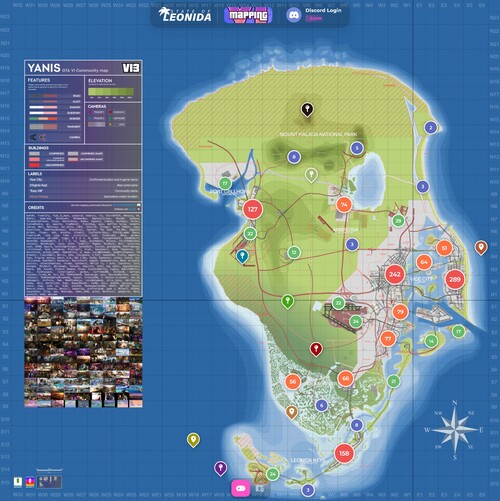 map.stateofleonida.net Kaart van GTA 6 weergegeven