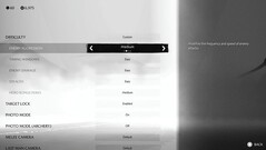 Moeilijkheidsgraad aanpassingsopties (bron: Notebookcheck)