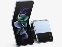 De Galaxy Z Flip4 komt volgens de geruchten in augustus uit. (Afbeelding bron: 91mobiles &amp;amp; OnLeaks)