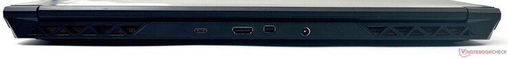Achterkant: USB 3.2 Gen2 Type-C, HDMI 2.1-uit, mini-DisplayPort 1.4-uit, DC-in
