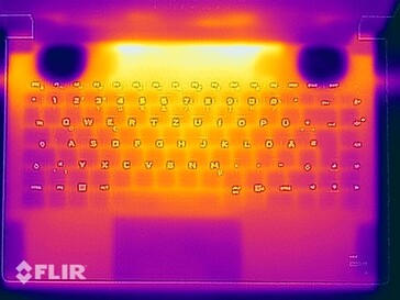 Oppervlaktetemperaturen stresstest (boven)