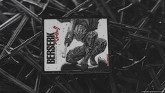 Wallhack SP-005 Berserk glazen gamingmuismat met Guts in zijn Berserker Armour.
