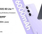 De Realme Narzo 80 Lite 5G wordt geleverd in kristalpaars en onyxzwarte kleuropties (Afbeelding bron: Realme)