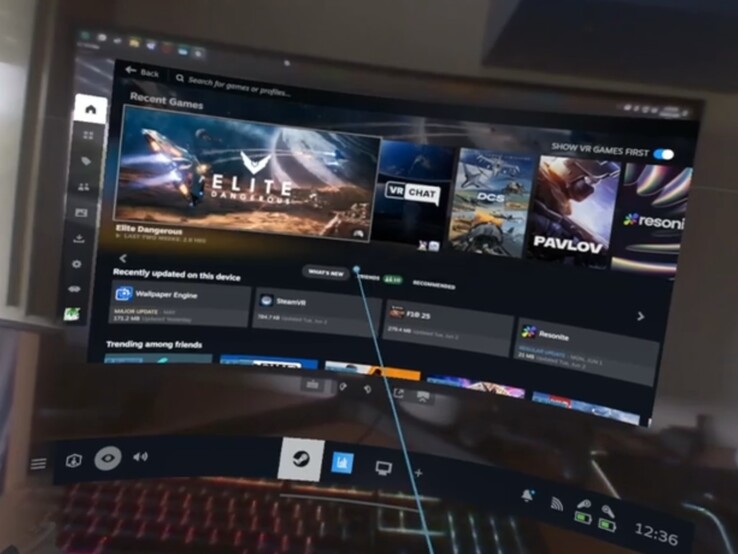 De Steam Frame interface doet denken aan Steam in de Big Picture Mode.