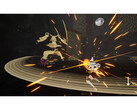 Een gameplay screenshot van Metro Gravity, waarop de ritmische gevechten te zien zijn. (Afbeelding Bron: Steam)