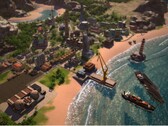 Een afbeelding waarop een stad in Tropico 5 te zien is.