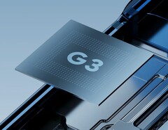 Een marketingafbeelding van de Tensor G3 SoC op de Pixel 8 en Pixel 8 Pro. (Bron: Google)