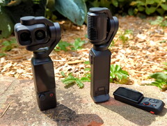DJI Osmo Pocket 4P naast de Insta360 Luna Ultra
