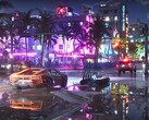 GTA 6-screenshot met het nachtleven van Vice City