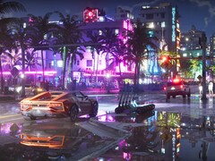 GTA 6-screenshot met het nachtleven van Vice City