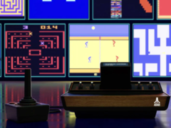 Een foto van de Atari 2600 Console en CX40 Joystick in actie (bron: Atari)