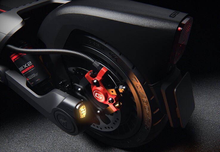 De Segway Max G3 Plus elektrische step is voorzien van zelfherstellende banden, schijfremmen met tractiecontrole en een remlicht achteraan.