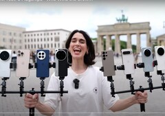 Vivo X200 Ultra gekroond tot koning van de zoomfotografie. Een persoon met de testtelefoons op de foto. (Afbeeldingsbron: Versus; bijgesneden)