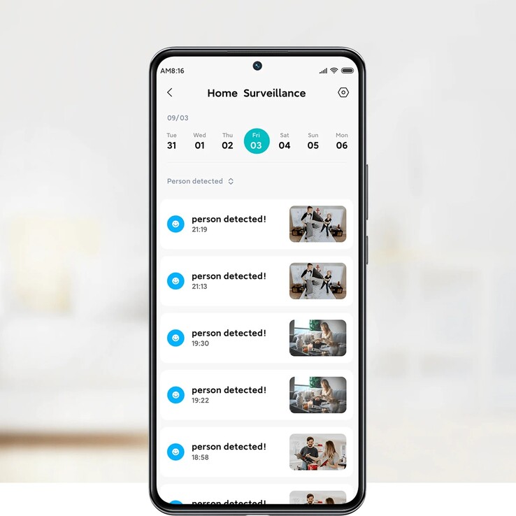 U kunt video's die door de Xiaomi Smart Camera C200 zijn gemaakt op uw telefoon bekijken. (Beeldbron: Xiaomi)