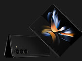 Weinig lijkt het ontwerp van de Galaxy Z Fold4 te scheiden van zijn opvolger, afgebeeld. (Beeldbron: @OnLeaks &amp; SmartPrix)