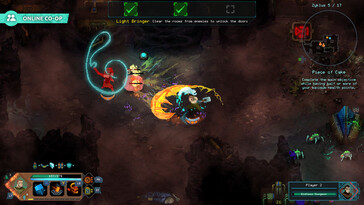 Een afbeelding van een gevecht in Children of Morta.