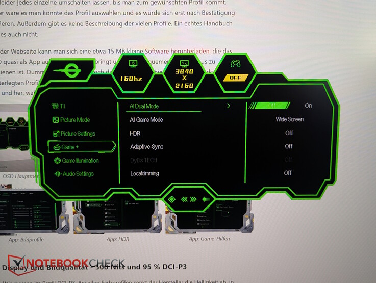 Alleen via OSD: De AI Dual Mode voor Full HD met 320 Hz