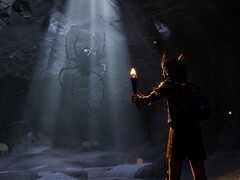 Een afbeelding van een spin in Grounded.