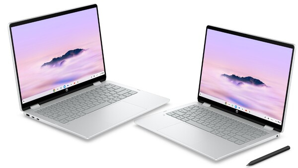 De 2026 HP Chromebook Plus x360 14 heeft stylusondersteuning. (Afbeeldingsbron: HP)