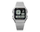 De Casio Vintage A130WE-1AEF heeft een matzwarte wijzerplaat met contrasterende witte elementen en oranje accenten. (Afbeeldingsbron: David et Philly)