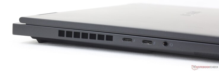 Links: USB-C 3.2 Gen. 2 + Thunderbolt 4 w Power Delivery + DisplayPort 1.4, 3,5 mm headset