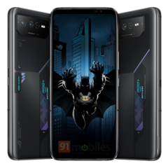 Hier is onze eerste blik op de Asus ROG Phone 6 Batman Edition (afbeelding via Evan Blass/91mobiles)