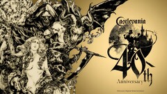 Een banner ter aankondiging van het 40-jarig jubileum van Castlevania