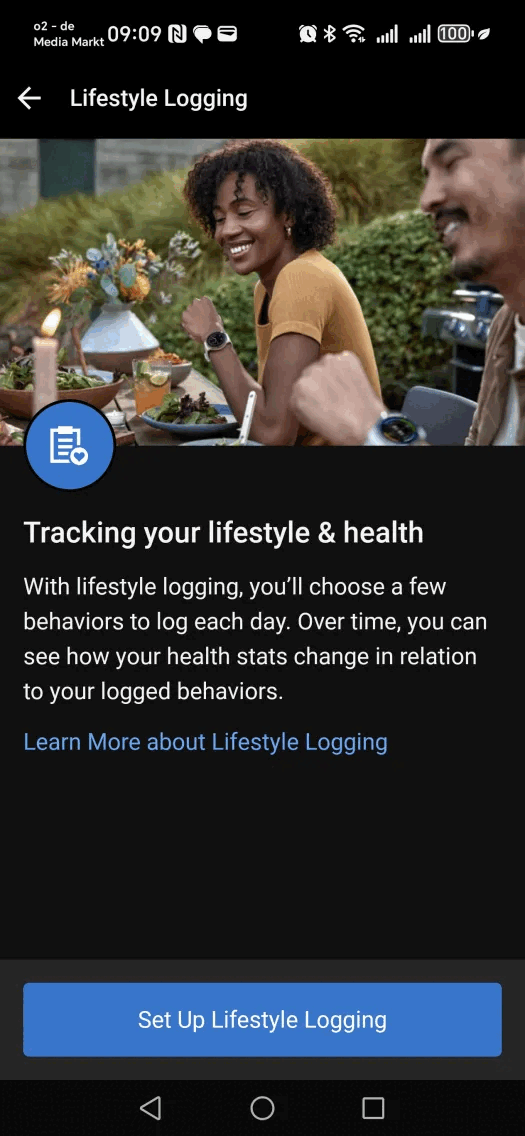 Een screenshot van de Garmin Lifestyle Logging tool. (Afbeeldingsbron: Screenshot)