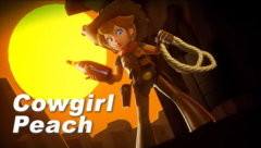 Princess Peach draagt een cowboyhoed en laarzen voor haar aankomende avontuur in Princess Peach: Showtime! (Afbeelding via Nintendo of America)