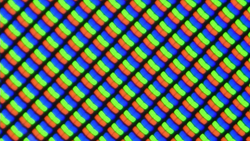 Visualisatie van subpixel in een typische RGB-matrix