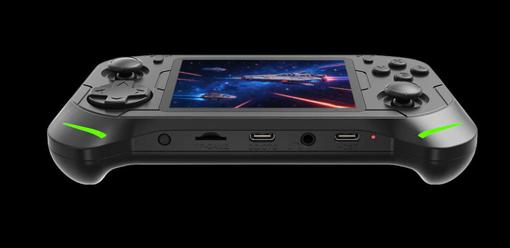 Onderkant: Reset, microSD-kaartsleuf, USB-C (DC/OTG), 3,5 mm audio, USB-C (voor controllers)