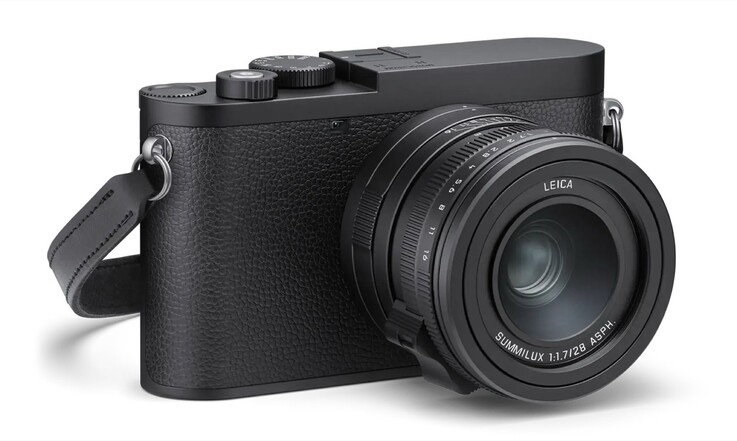 De Leica Q3 Monochrom is niet voorzien van een rood Leica-logo.