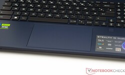 Het touchpad van de MSI Stealth 16 Studio A13VG