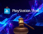 Banner met afbeelding van een hamer in verband met rechtszaken rond de PlayStation Store