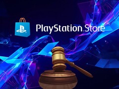 Banner met afbeelding van een hamer in verband met rechtszaken rond de PlayStation Store