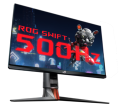 De Asus ROG Swift biedt een verversingssnelheid van maar liefst 500 Hz met een E-TN 1080p paneel. (Afbeelding Bron: Asus)