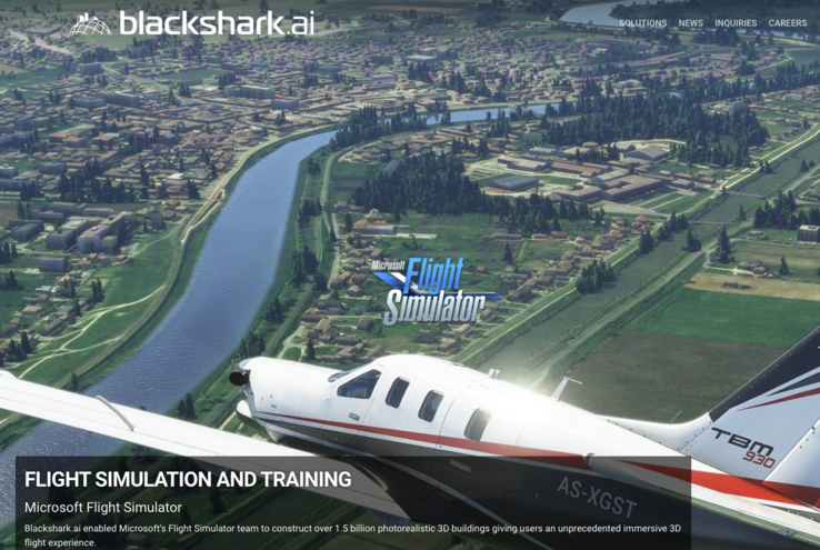 Blackshark.ai beweert dat MS Flight Simulator meer dan 1,5 miljard van zijn generatieve AI-constructies gebruikt. (Bron: Blackshark.ai)