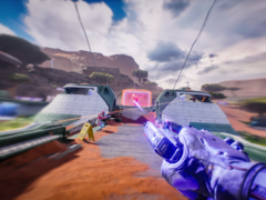 Een in-game screenshot van Splitgate 2 (bron: SteamDB)