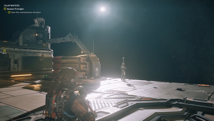 De buitenkant van het station plaatst u in de open ruimte naast uw tweelingbroer, met doelen die u over de romp leiden.