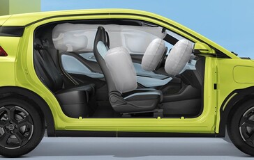 De airbags van de BYD Seagull stellen