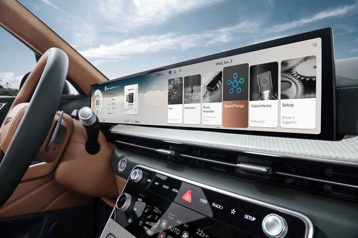 SmartThings zal naar verwachting toegankelijk zijn via het dashboard van de auto. (Bron: Samsung Newsroom)
