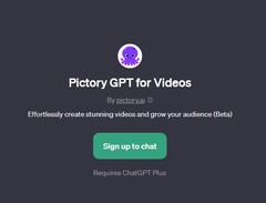 Pictory GPT voor video&#039;s beschikbaar voor ChatGPT Plus (Bron: Eigen)