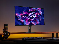 De ROG Strix OLED XG27ACDMS heeft een vlakke afwerking zoals veel van Asus&#039; recente OLED gaming monitoren. (Afbeeldingsbron: Asus)
