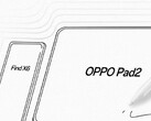 Een nieuw OPPO Pad 2 lek. (Bron: Digital Chat Station via Weibo)