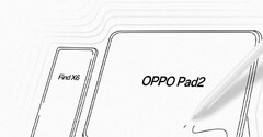 Een nieuw OPPO Pad 2 lek. (Bron: Digital Chat Station via Weibo)