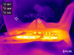 Acemagic M2A Starship tijdens stresstest (achterkant)