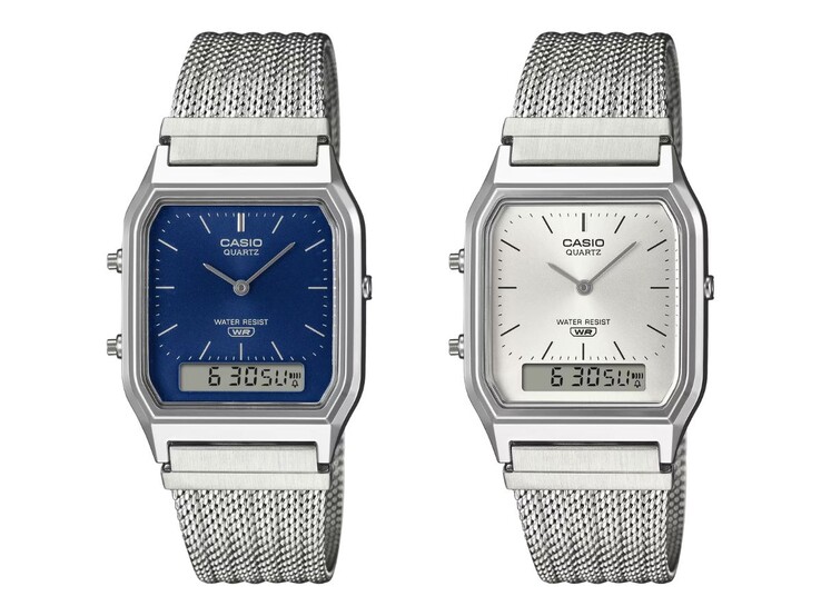 Casio heeft de AQ-230EM-2A (links) en AQ-230EM-7A (rechts) uitgebracht. (Afbeeldingsbron: Casio)