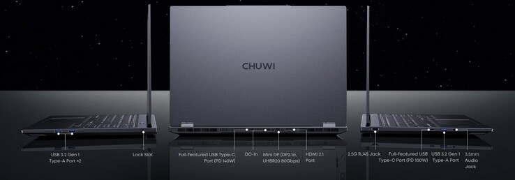 externe aansluitingen op de Chuwi Gamebook (Bron: Chuwi)