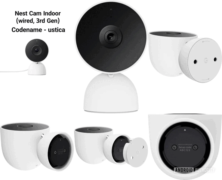 Google Nest Cam Indoor codenaam Ustica (Afbeelding Bron: Android Authority)
