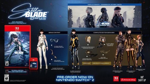 Er wordt een advertentie voor Stellar Blade Complete Edition weergegeven